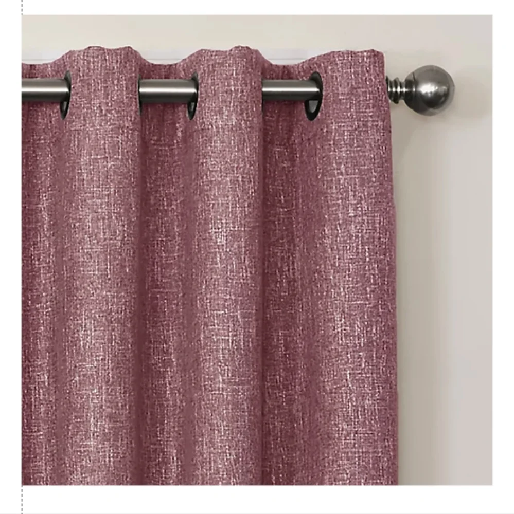 Quinn 95 Inch Total Blackout Grommet Top Curtain Panel in Eggplant - Picture 2 of 6